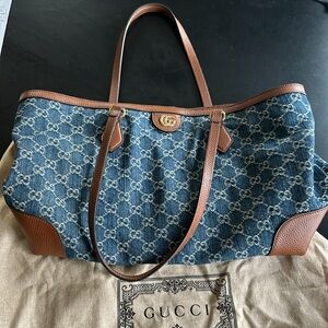 Gucci denim handbag